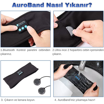 Rahat Elastik Kafa Bandı ve 10 Saatlik Müzik Çalma Özelliğine Sahip Bluetooth 5.0 Uyku Göz Maskesi